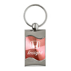 Pink Rectangular Wave Keychain - Officially Licensed for Honda Insight