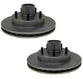 Set of 2 Front Disc Brake Rotor and Hub Assemblies for Chevy GMC RWD