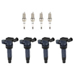 Ignition Coil Pack & Iridium Spark Plug Set of 4 for Hyundai Equus, Kia Optima