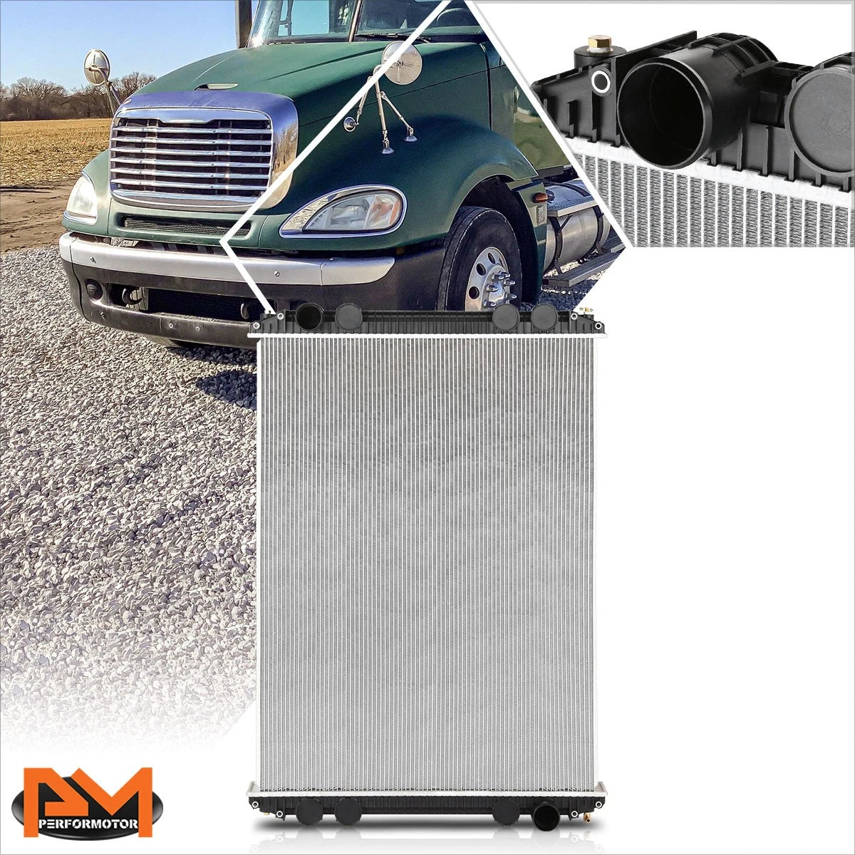 Aluminum Core 2-Row Cooling Radiator for Freightliner FL60 FL70/M2 106 112 (1996–2007)