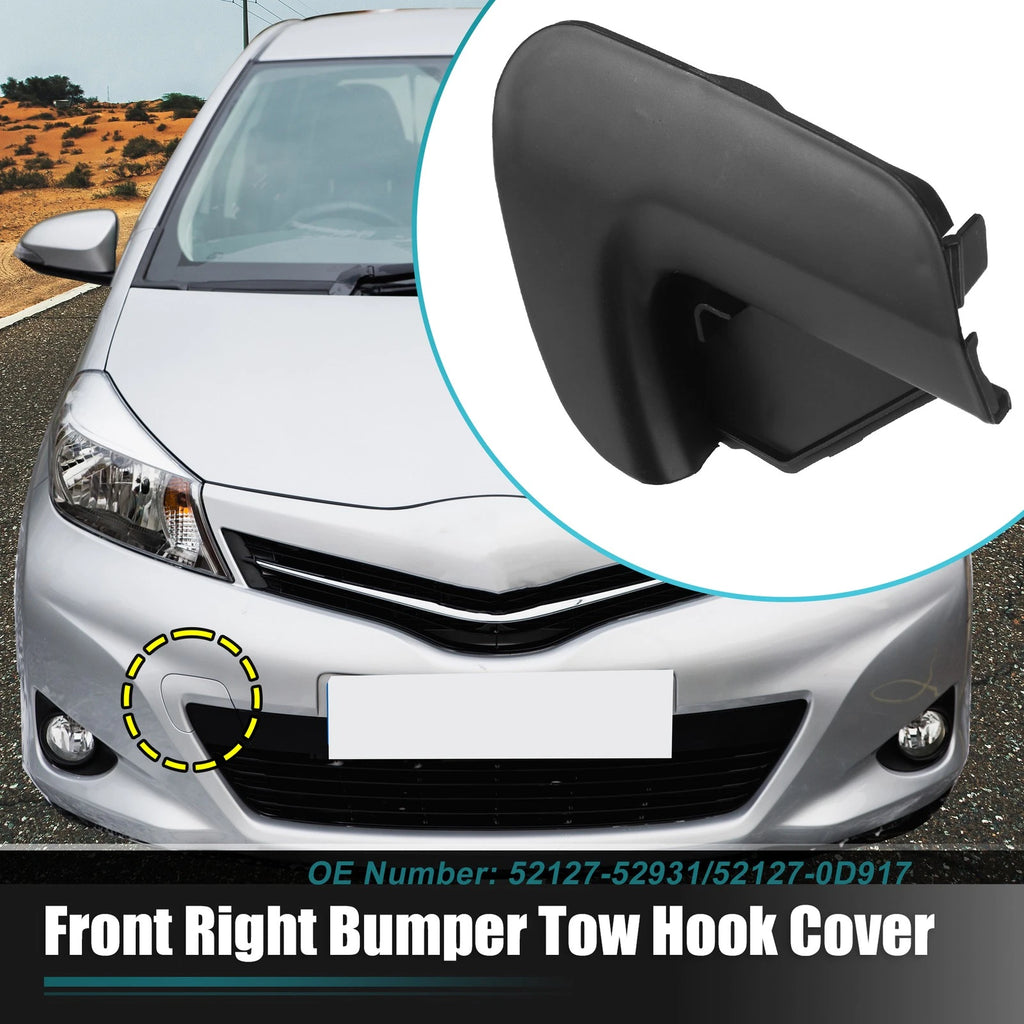 Tow Hook Cover for Toyota Yaris (2012–2018) No. 52127-52931 Black