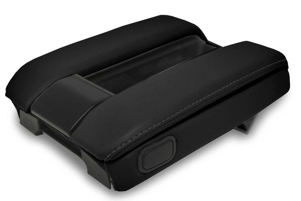 Leather Console Lid Armrest Cover for BMW E38 (1995–2001) Black