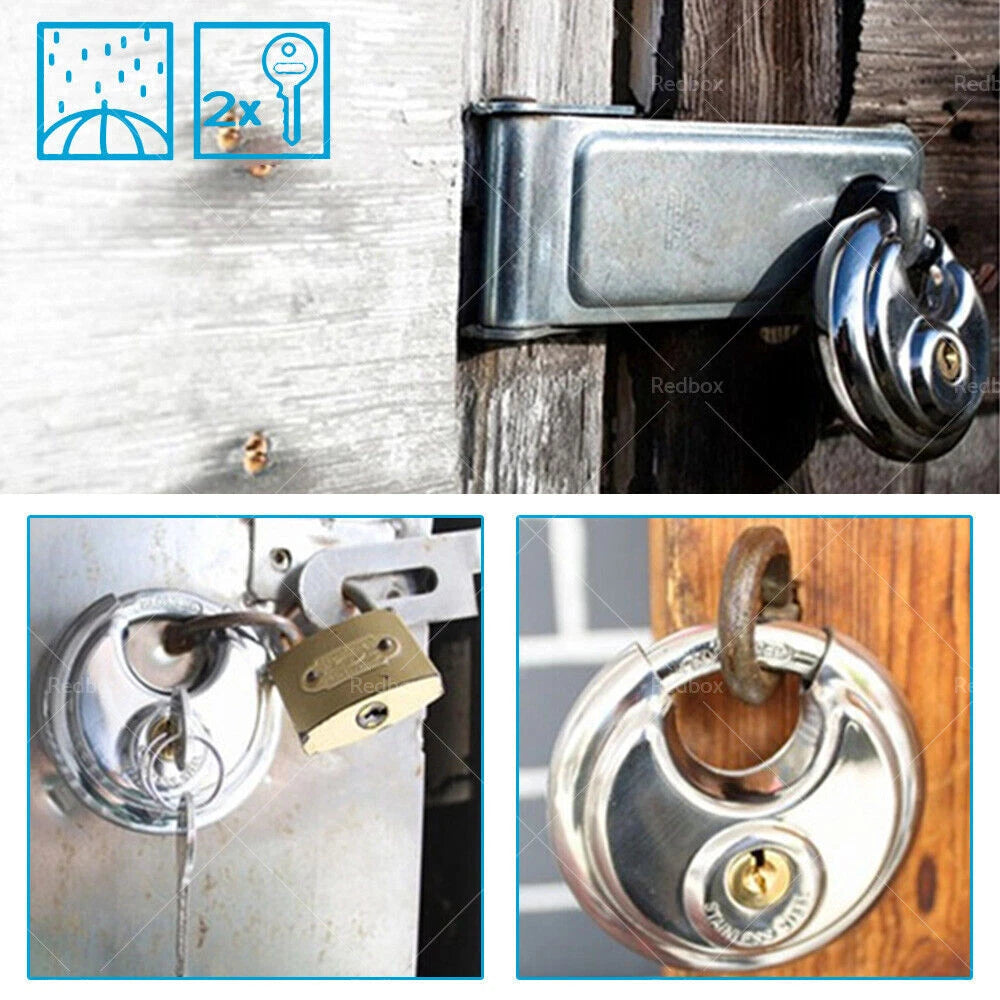 Stainless Steel Discus Padlock for Shed Garage Fence (40D)
