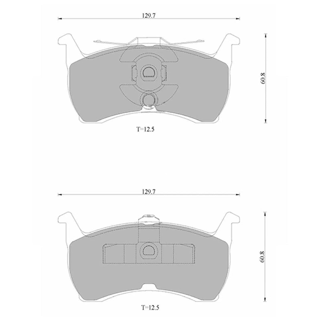 Rear Disc Brake Pad Set 3.9L 4.0L 5.0L for Ford Fairmont EA EB ED (1988-1994)