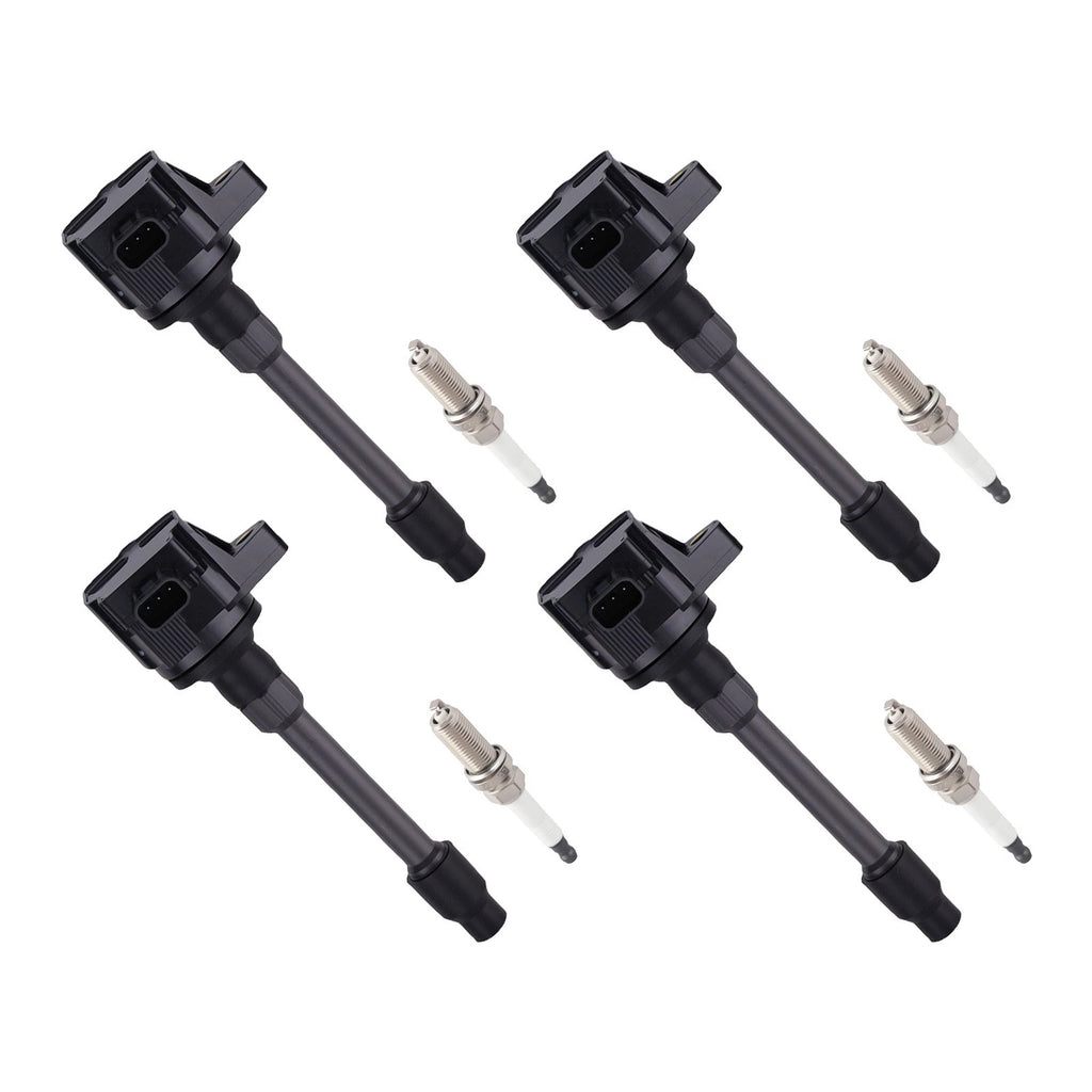 4X Ignition Coil + Spark Plug for Honda Fit (2015–2019) 30520-5R0-003