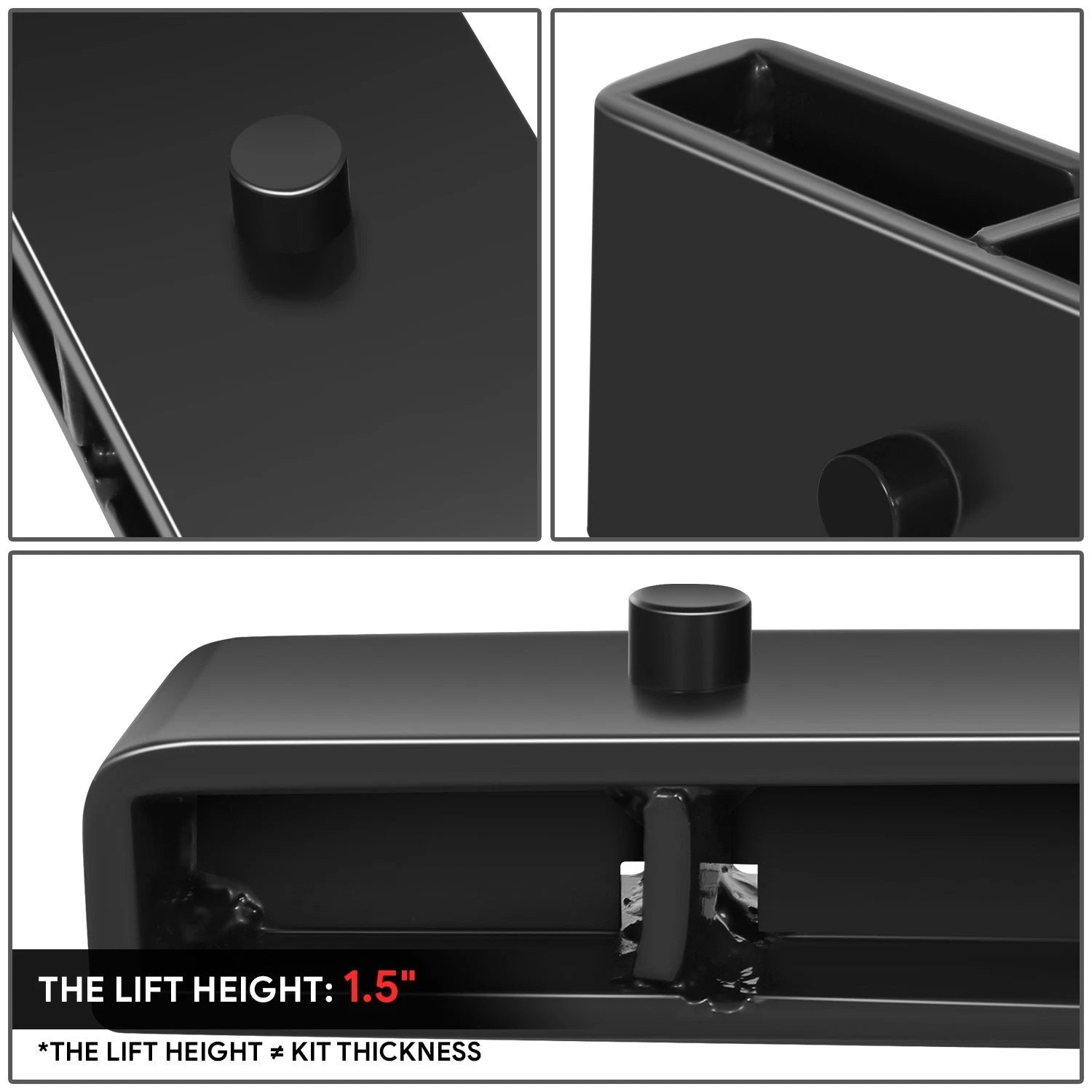 Set of 2 Leaf Spring Leveling Lift Blocks for Dodge Ram 1500 2500 3500 (1994–2002)