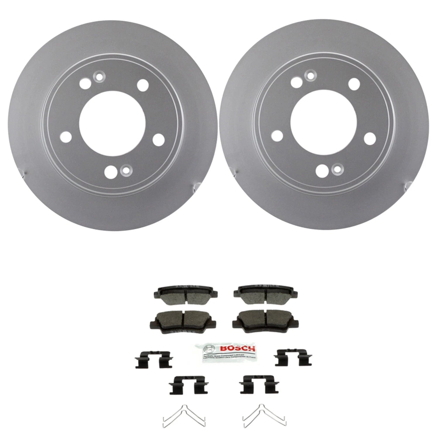 Disc Brake Rotors & Ceramic Brake Pads Kit for Kia Forte (2010–2018)