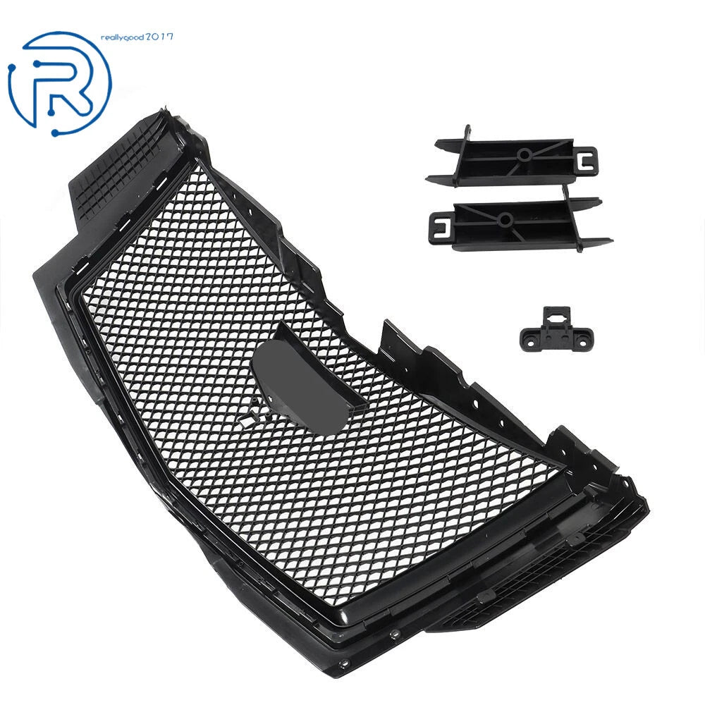 Front Upper Grille for Cadillac Escalade (2015-2020) Black Mesh