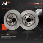 Rear Disc Brake Rotors & Ceramic Pads for BMW 320i 328i (2013–2018)