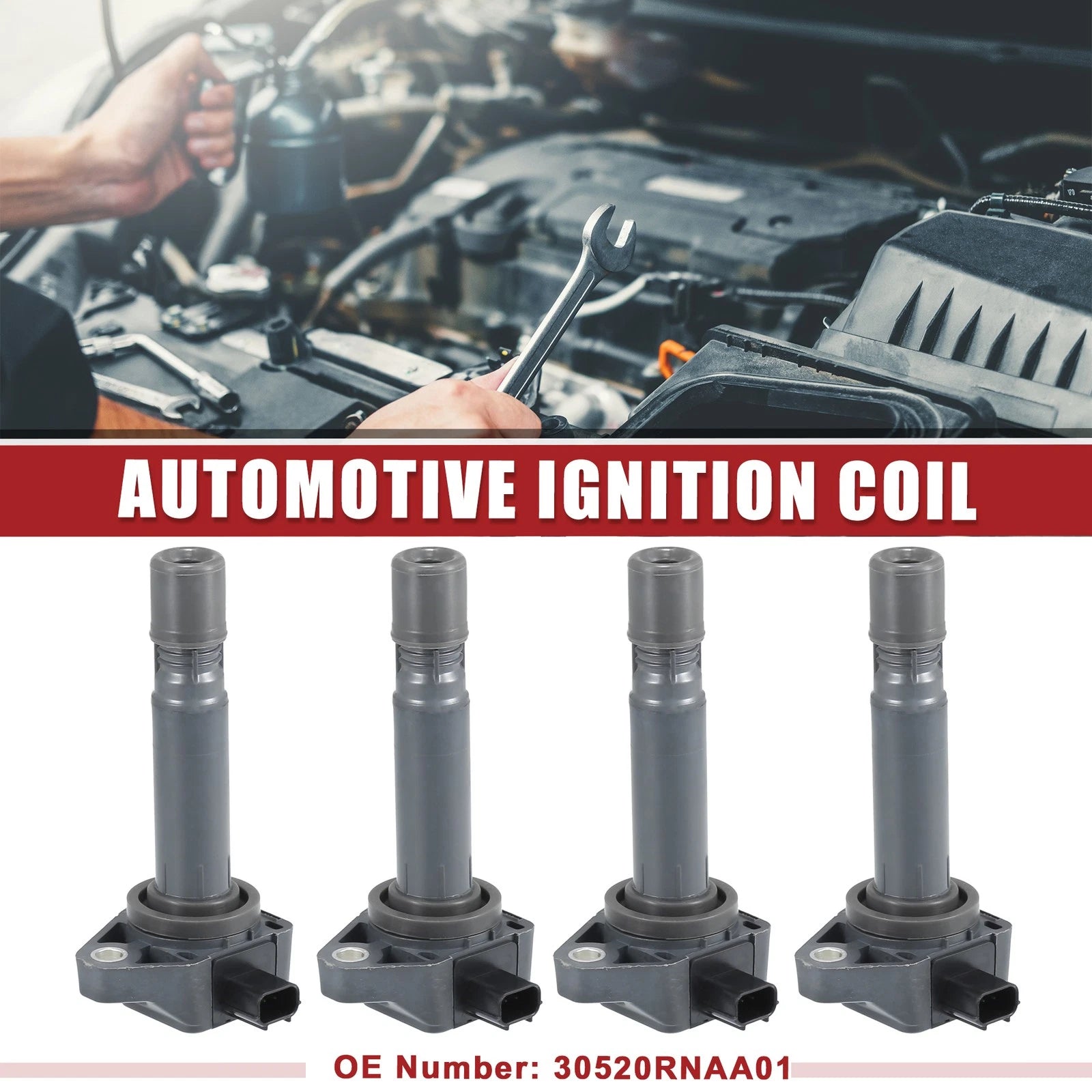 Set of 4 Ignition Coils for Honda Civic FA1 1.8L (2006–2011) No. 30520RNAA01