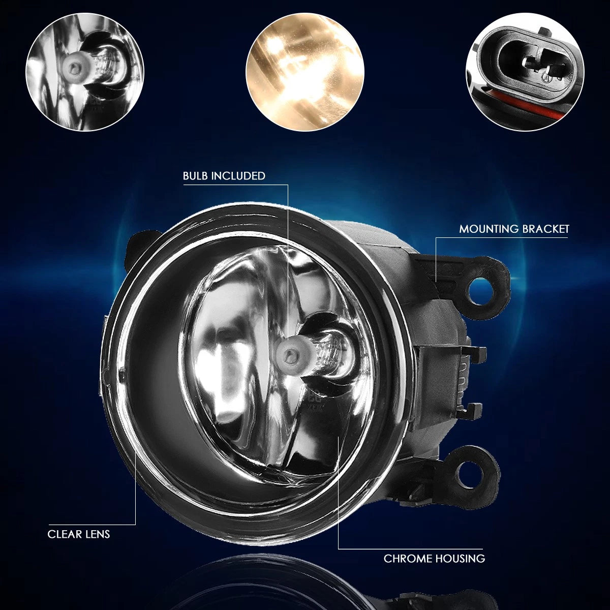 Black Housing Headlight Set for Honda Accord Sedan (2008–2012)