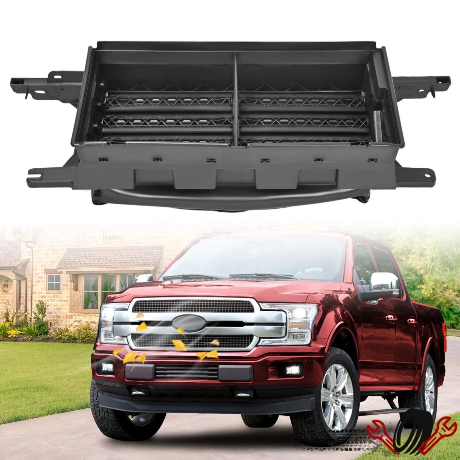Front Lower Radiator Shutter Assembly for Ford F150 (2015–2017)