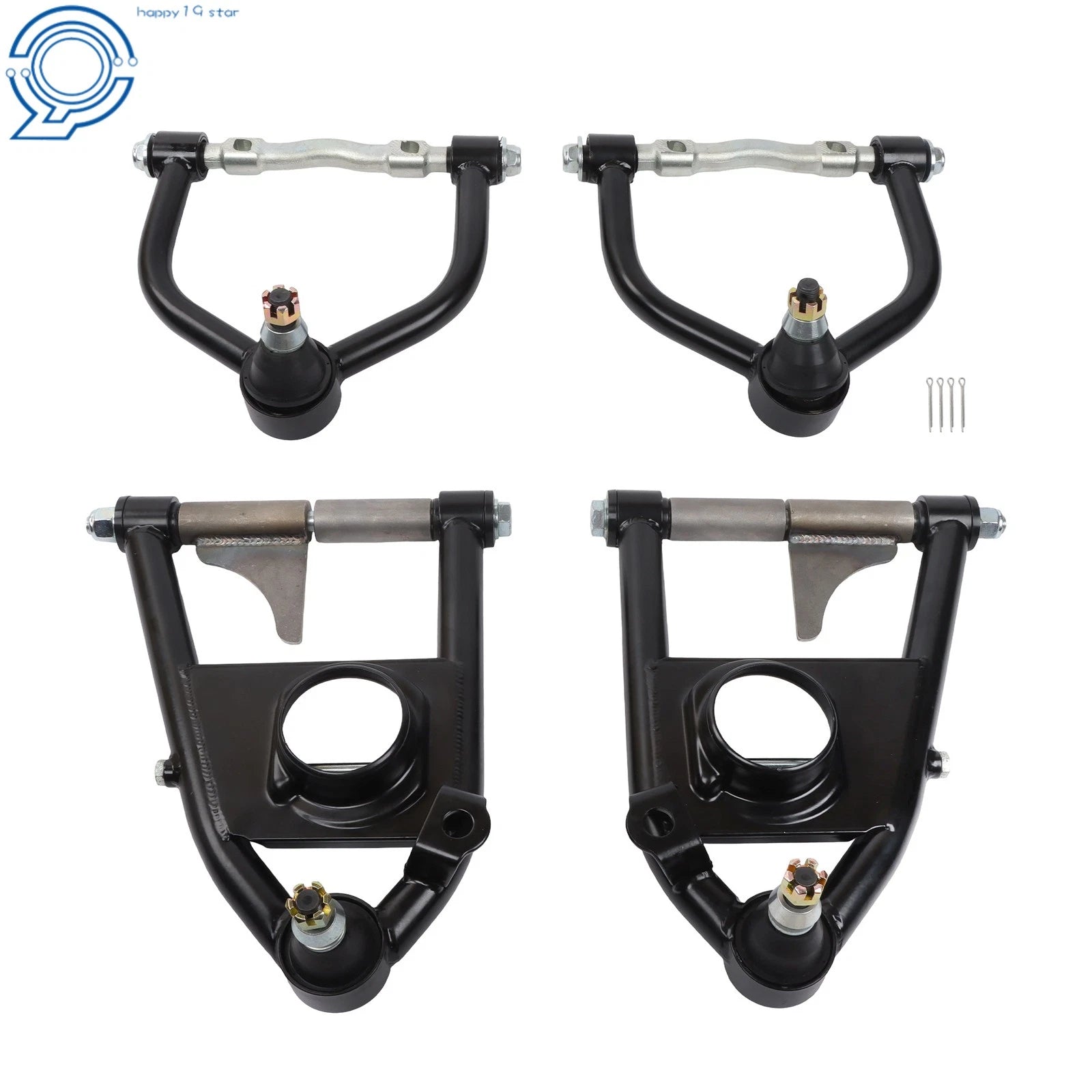 Set of 4 Front Suspension Lower & Upper Control Arms for Ford Mustang II (1974–1978)
