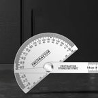2-in-1 Protractor Ruler for Easy Angle and Length Calculation