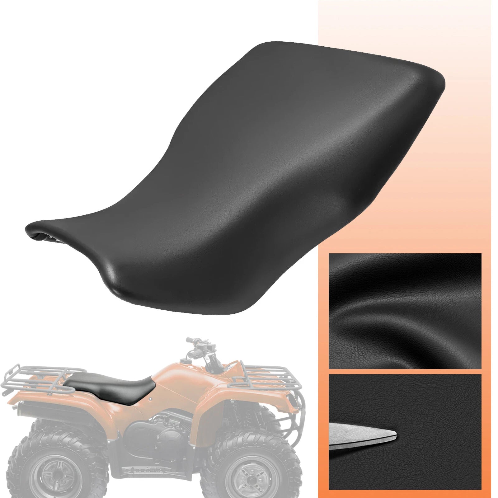 Seat Cover for Yamaha Grizzly 660 (2002–2008) Standard Black ATV