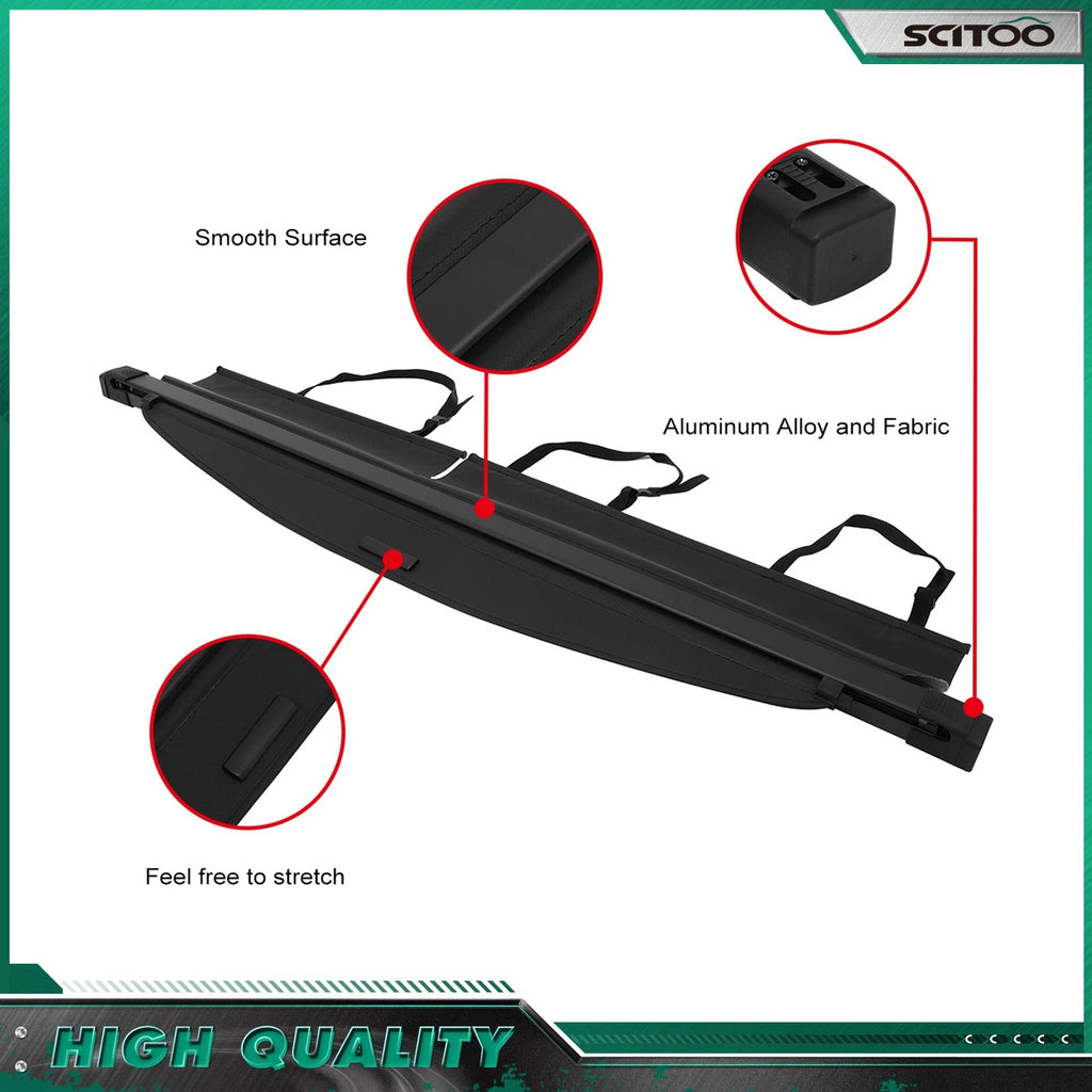 Retractable Tonneau Privacy Shield Cargo Cover for Toyota RAV4 (2006–2012)