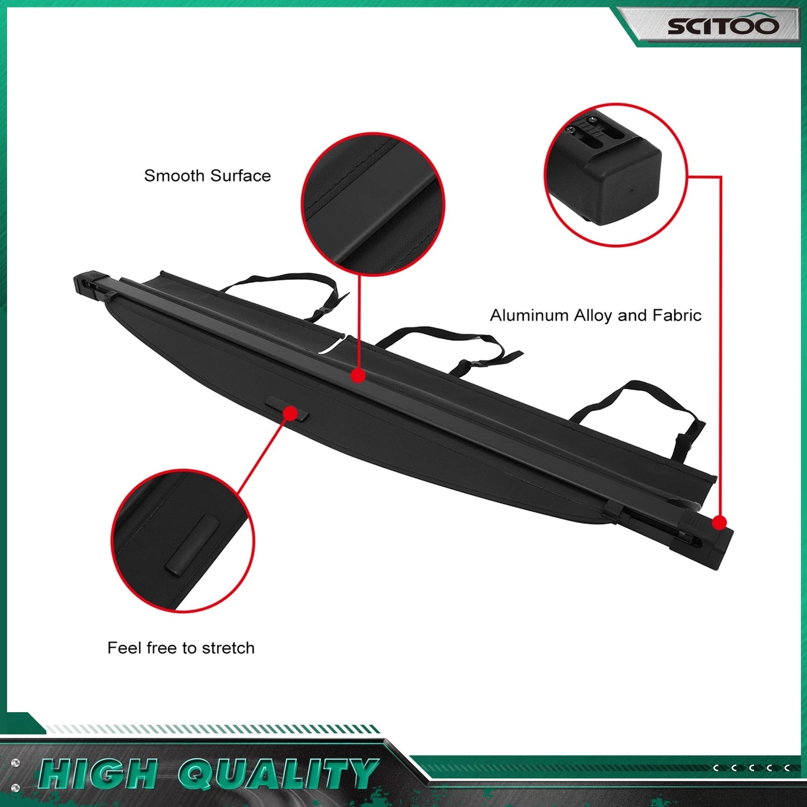 Retractable Tonneau Privacy Shield Cargo Cover for Toyota RAV4 (2006–2012)