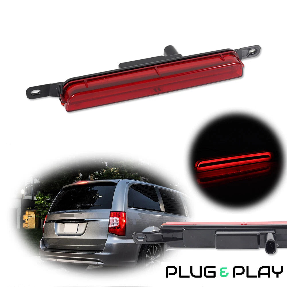 High Mount Brake Light for Dodge Grand Caravan (2008–2017) Red Lens