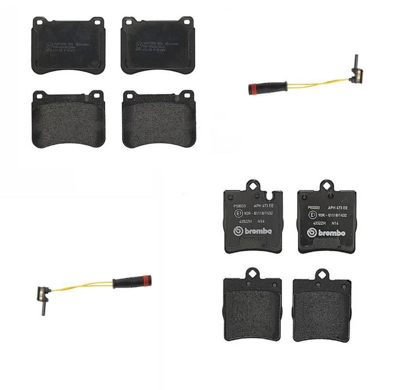 Set of 4 Brembo Ceramic Brake Pads with Sensors for MB R171 (2005–2012)