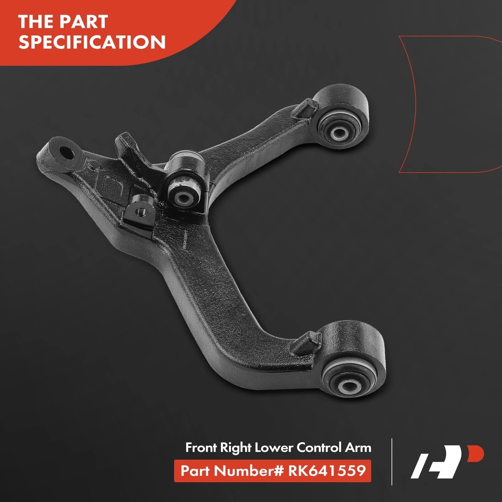 Front Right Lower Control Arm with Bushing for Jeep Liberty (2002-2007)