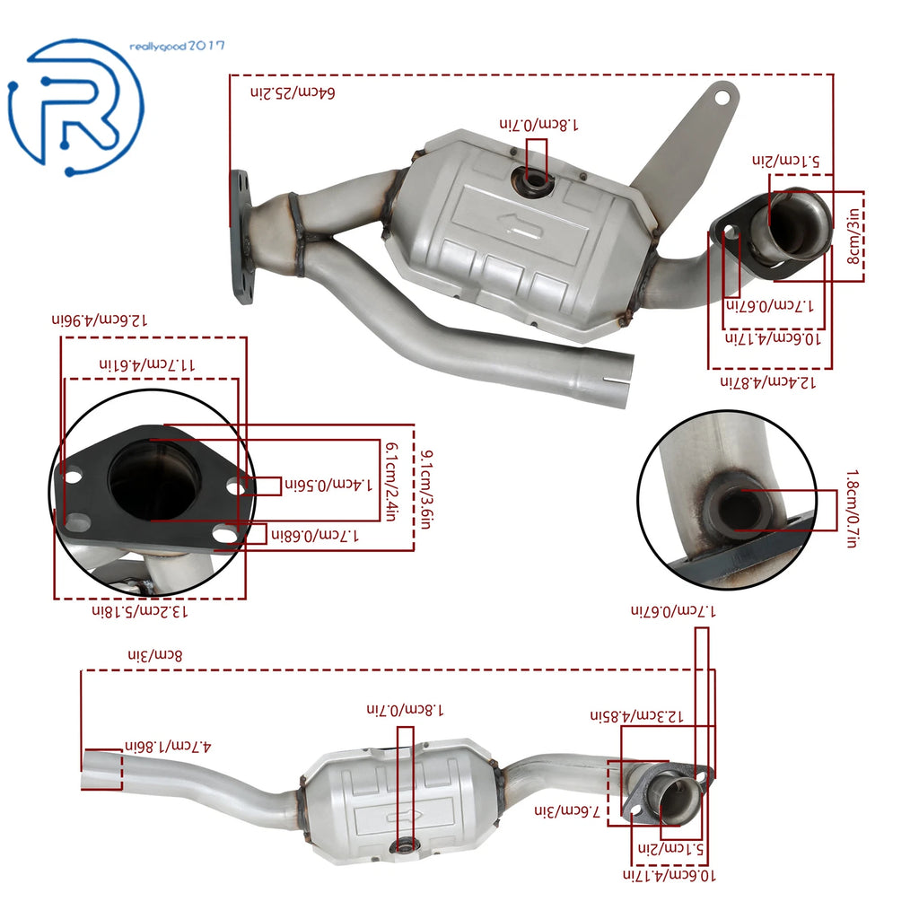 Catalytic Converter for Ford Windstar (2001-2003) 3.8L Y Pipe with Gasket