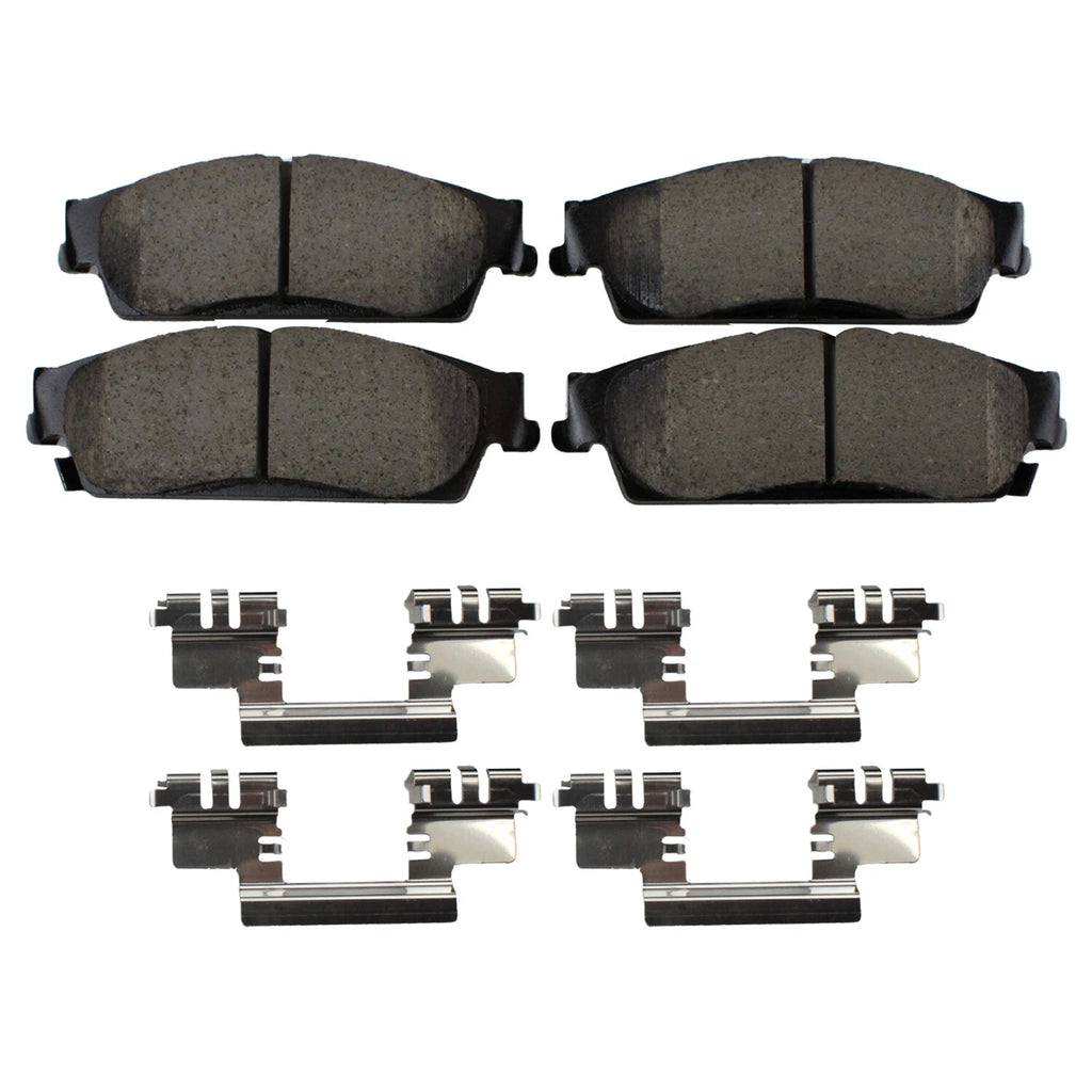 Set of 4 Akebono Rear Ceramic Slotted Brake Pads for Cadillac Chevrolet GMC
