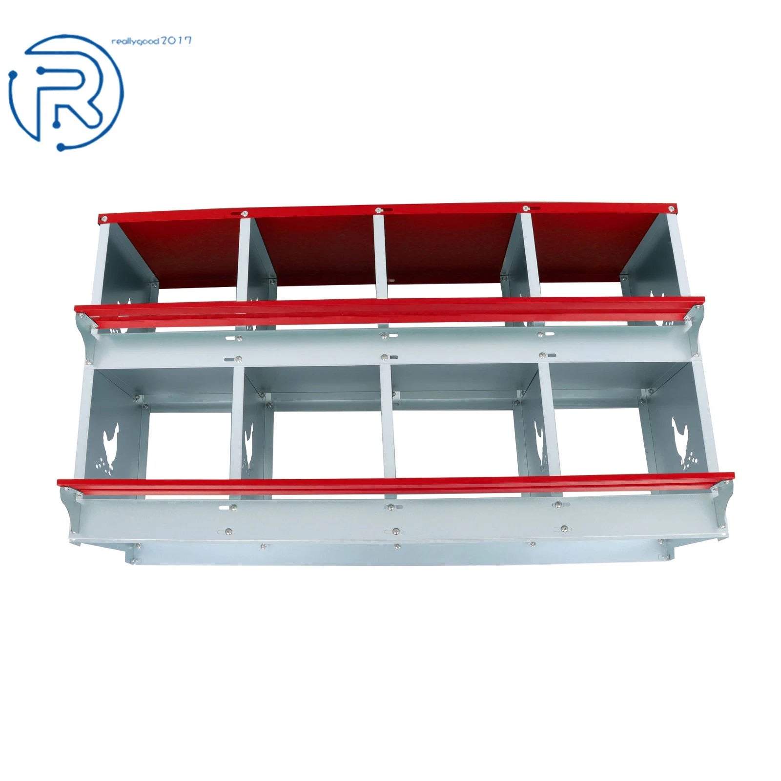 8 Compartment Metal Nesting Boxes for Hens (Wall Mount)