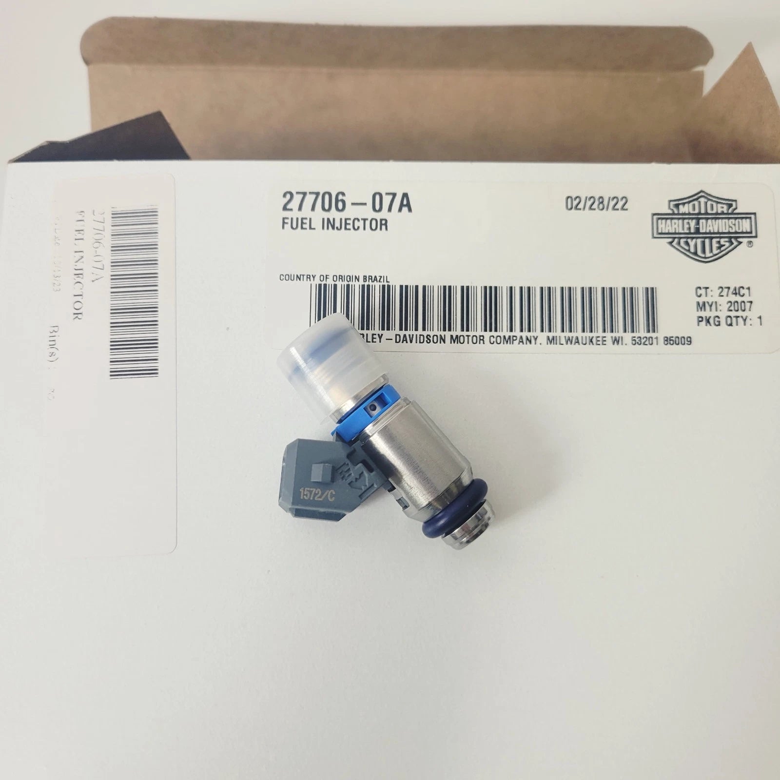 Genuine Fuel Injector 27706-07 for Harley-Davidson Sportster XL883 XL1200 (2007–2007)