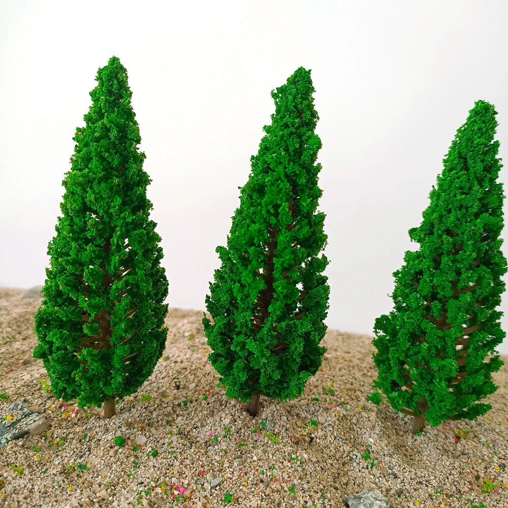 10Pcs 5.11" Pine Tree Landscape for Garden Train Railroad Scenery