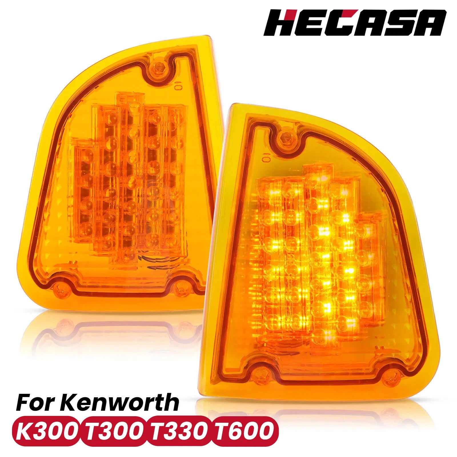 LED Turn Signal Lights for Kenworth K300 T300 T330 T600A (1986–2008)