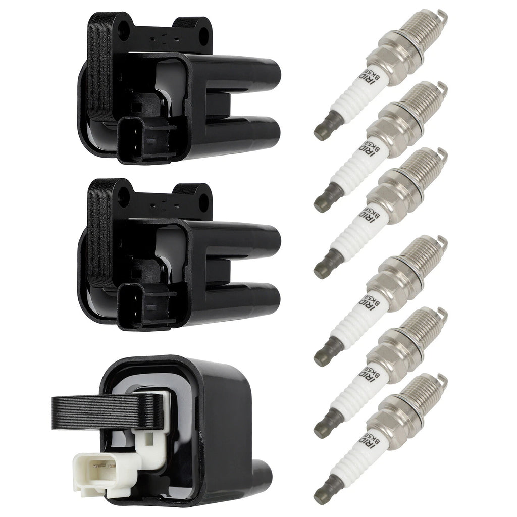 3X Ignition Coils and Spark Plugs for Mitsubishi Montero Sport (1999–2004)