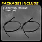 Set of 2 Roof Drip Mouldings Trim for Nissan Sentra (2013–2018)