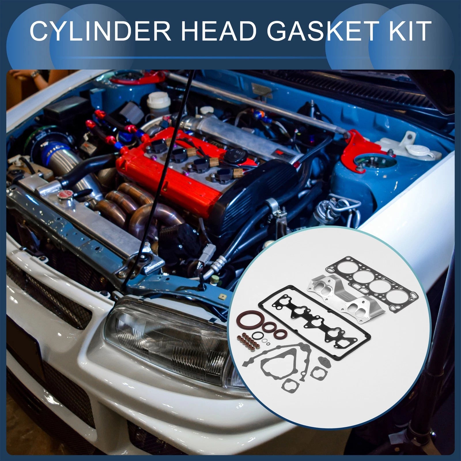 Cylinder Head Gasket Kit No.MD997672 for Mitsubishi 4G15 (C62A) (1990–1995)
