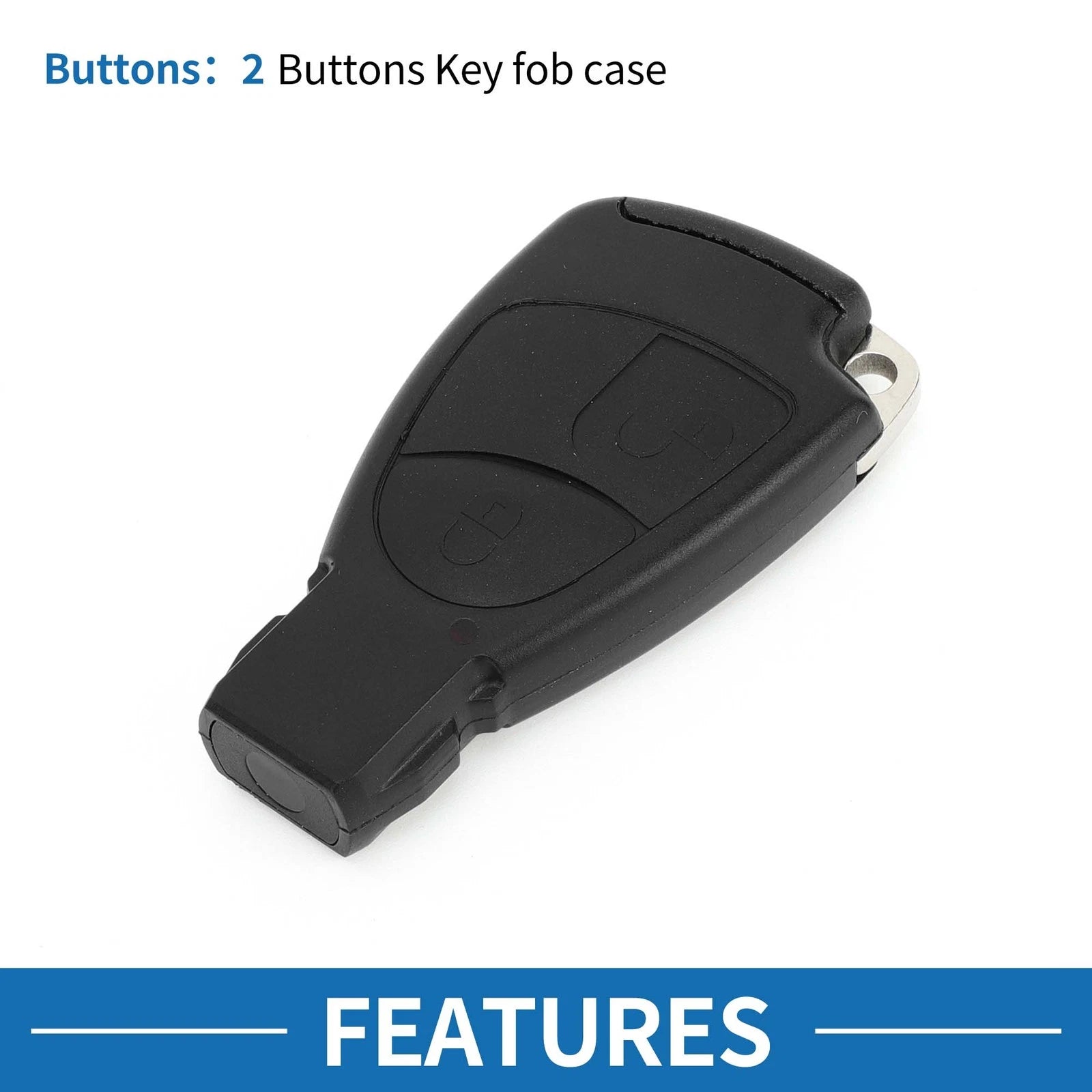 2 Button Keyless Entry Remote Key Shell Case for Mercedes-Benz C Class (2001–2007)