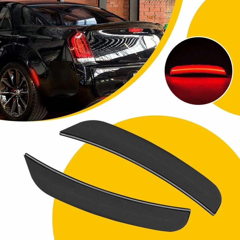 Red LED Side Marker Light for Chrysler 300 (2015–2023) Smoked Lens