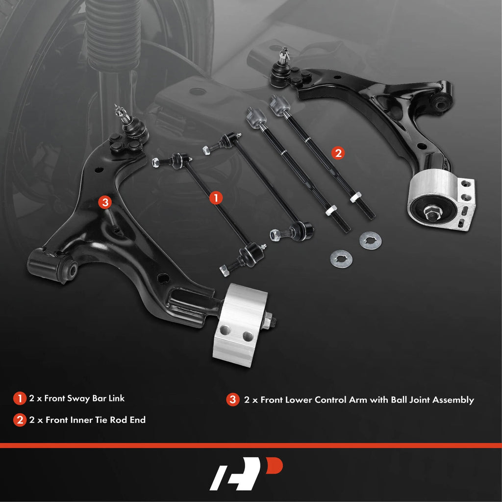 Set of 6 Front Lower Control Arm Ball Joints for Equinox (2005–2007)