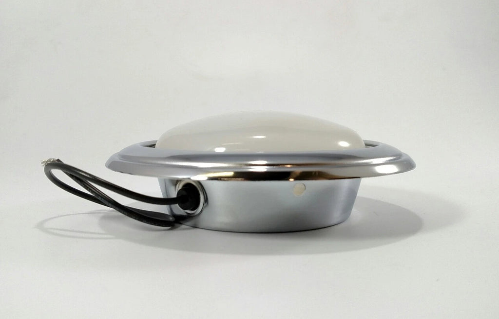 Dome Light Assembly Hardwired Chrome Glass Lens for Ford Car (1928–1948)