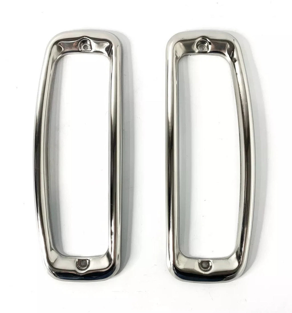 Tail Light Bezels Polished Stainless Steel Set for Ford Bronco (1964–1977)