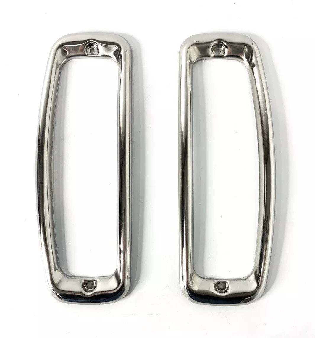 Tail Light Bezels Polished Stainless Steel Set for Ford Bronco (1964–1977)
