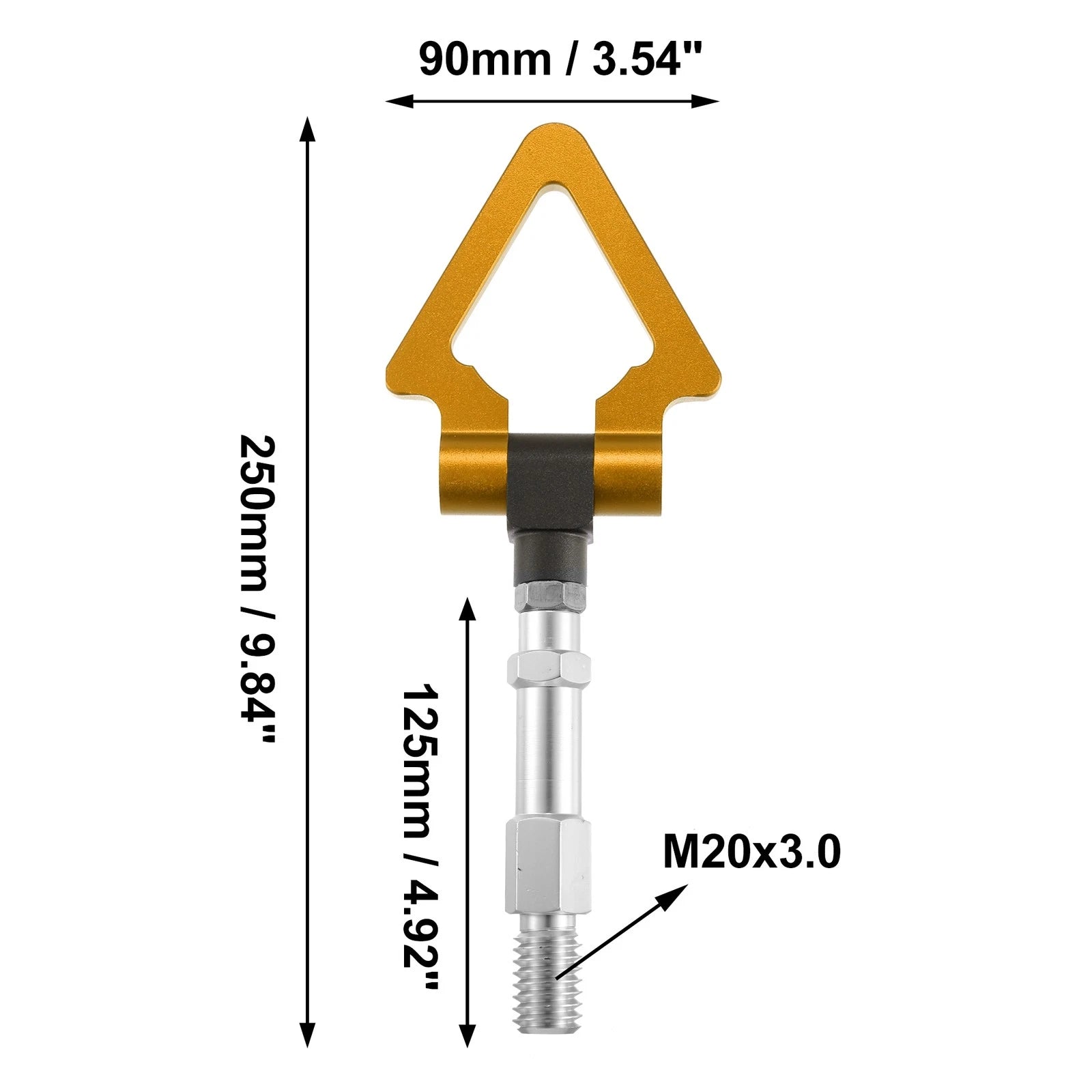 Tow Hook Screw for Audi (Gold Tone Aluminum Alloy, Triangle Shape)
