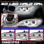 LED Projector Sequential Headlights for BMW X5 (2011–2013) - Chrome Housing