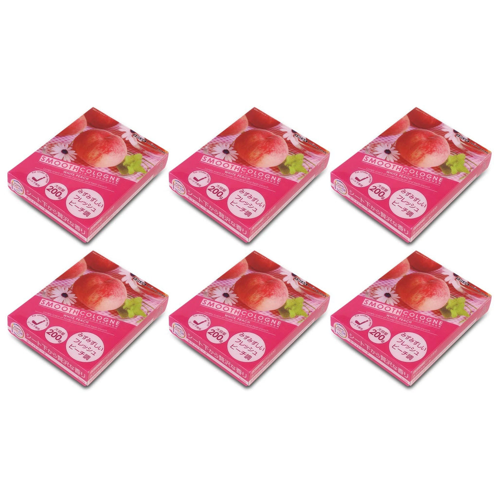 Set of 6 Smooth Cologne Air Fresheners for All Vehicles (200g, White Peach)