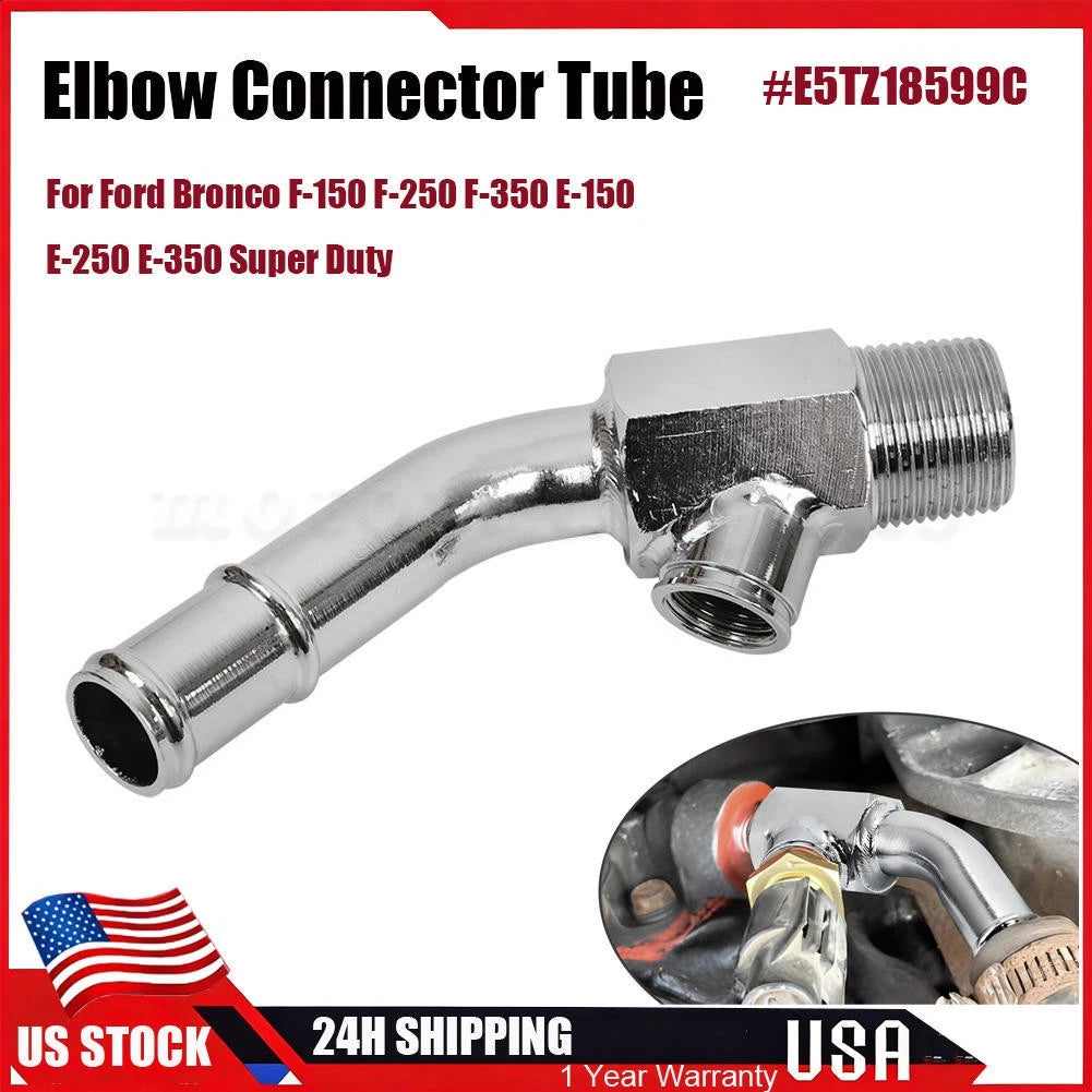 Hot Water Coolant Temp Sensor Elbow for Ford F150 F250 1985–1996 E5TZ18599C