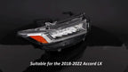 Headlight Assembly for Honda Accord (2018–2021) Passenger Right Side LED