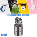5 Pcs 625ZZ Deep Groove Ball Bearings for Various Models (5x16x5mm)
