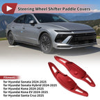 Red Aluminum Alloy Steering Wheel Shift Paddles for Hyundai Sonata (2015–2020)