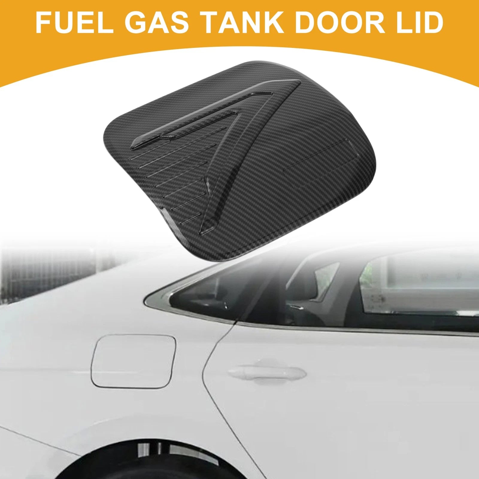Fuel Tank Door Cap for Toyota Corolla Cross (2022–2023) Carbon Fiber Black