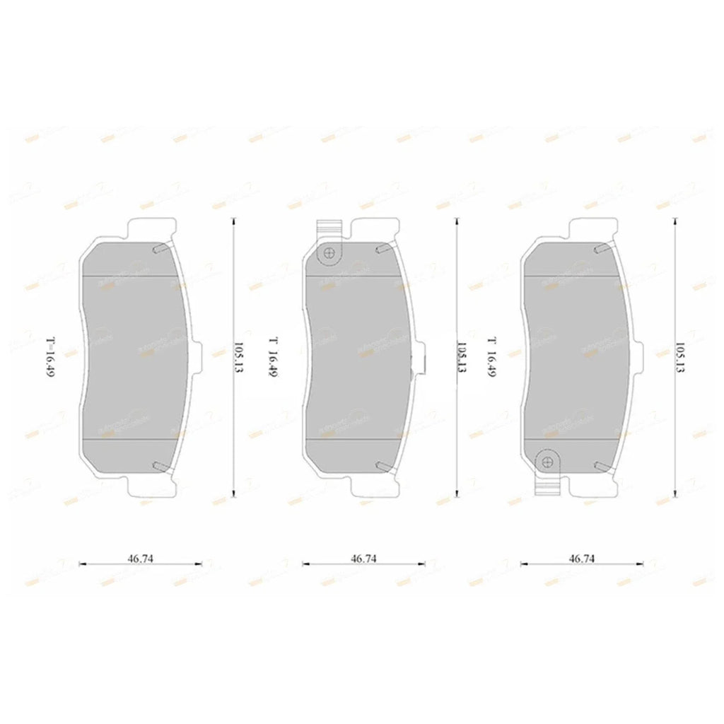 Rear Disc Brake Pad Set for Nissan Bluebird/Maxima/Pulsar (1993-2001)