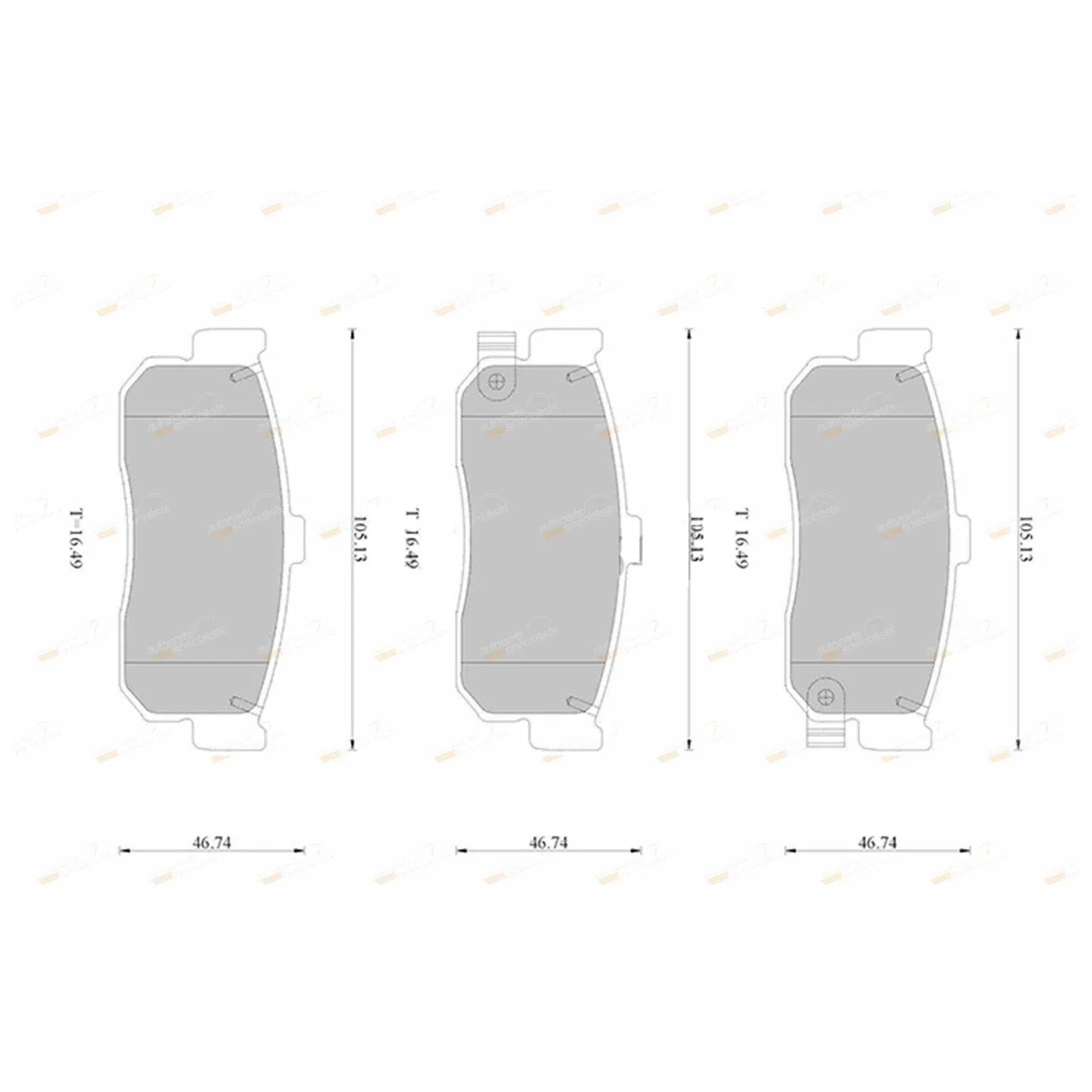 Rear Disc Brake Pad Set for Nissan Bluebird/Maxima/Pulsar (1993-2001)