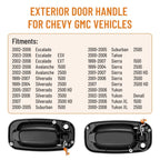 2PC Front Outer Door Handle Set for Chevy Silverado Tahoe GMC Sierra (1999–2007)